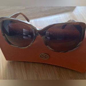 Tory Burch large sunglasses. Gently worn. Includes case.